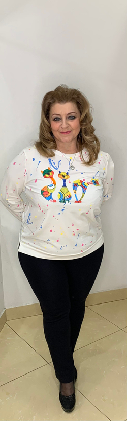 Блузон-толстовка с креативным изображением