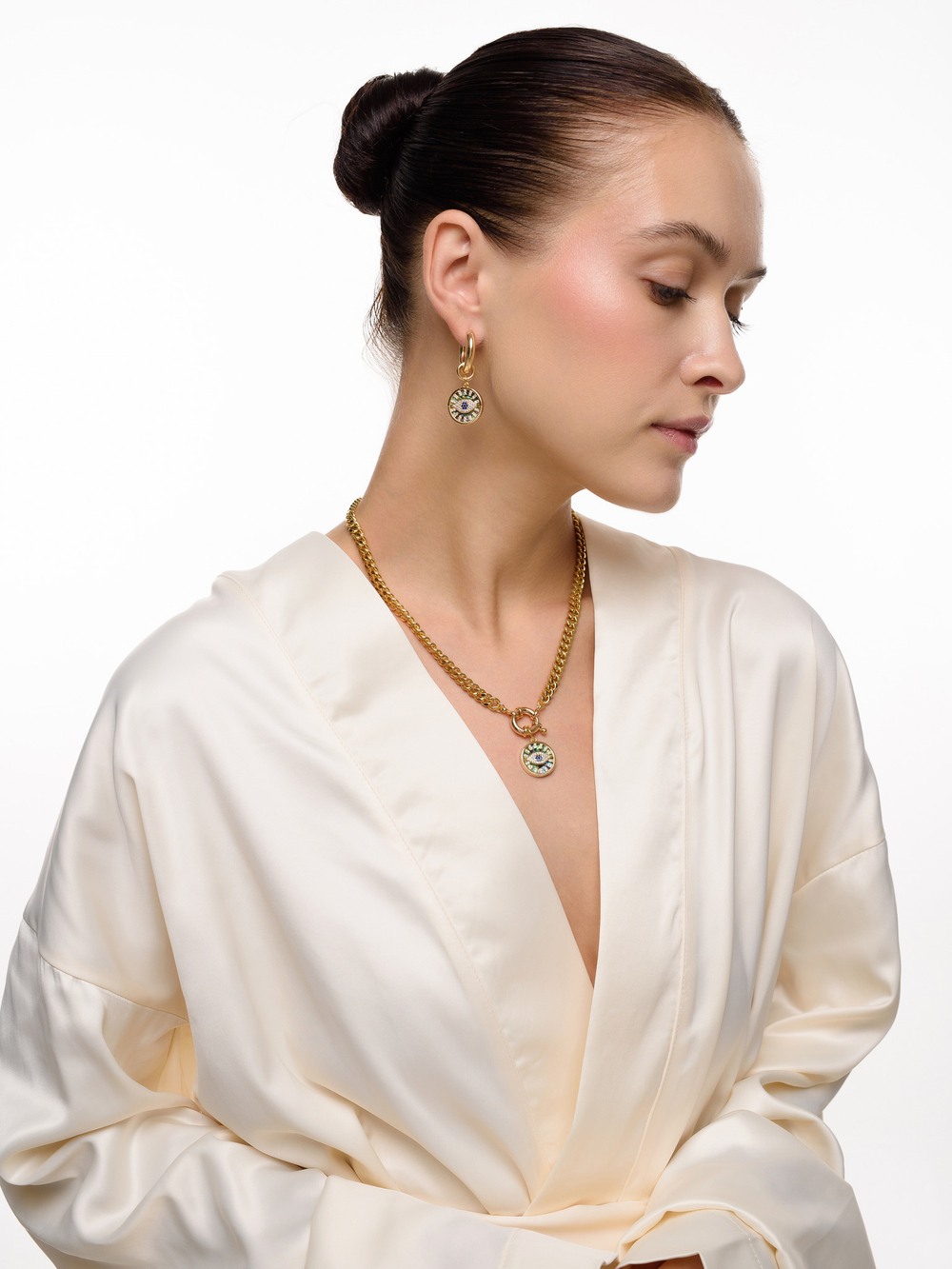 Серьги "Eye" Gold