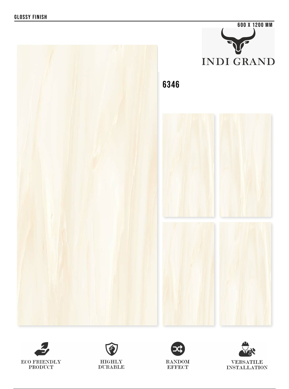 Керамогранит glossy №4 , 60х120, 6346