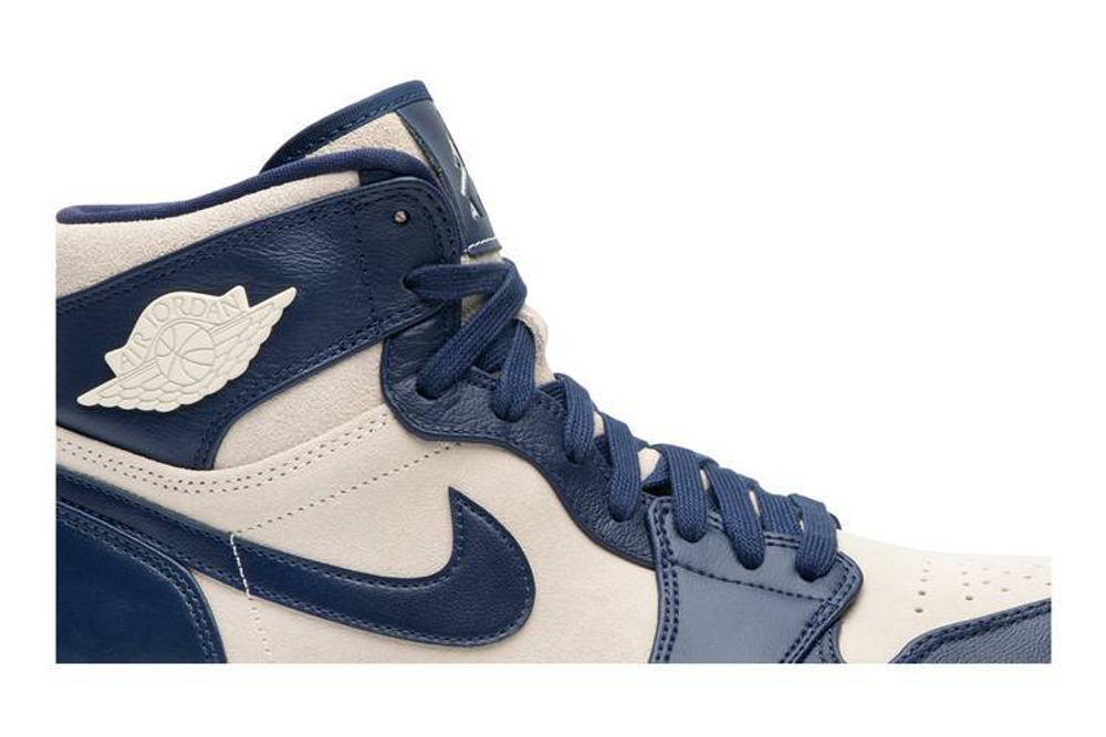 Кроссовки Jordan Air Jordan 1 Retro Premium Midnight Navy Light Cream (Женская размерная сетка)