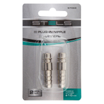 Ниппель универсальный быстросъемный ("папа") со штуцером "елка" под шланг 10 мм, 2 шт, Stels