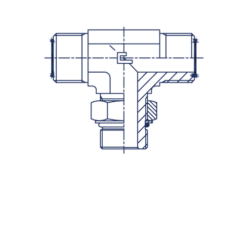 Штуцер ORFS TEE 6-9/16-18