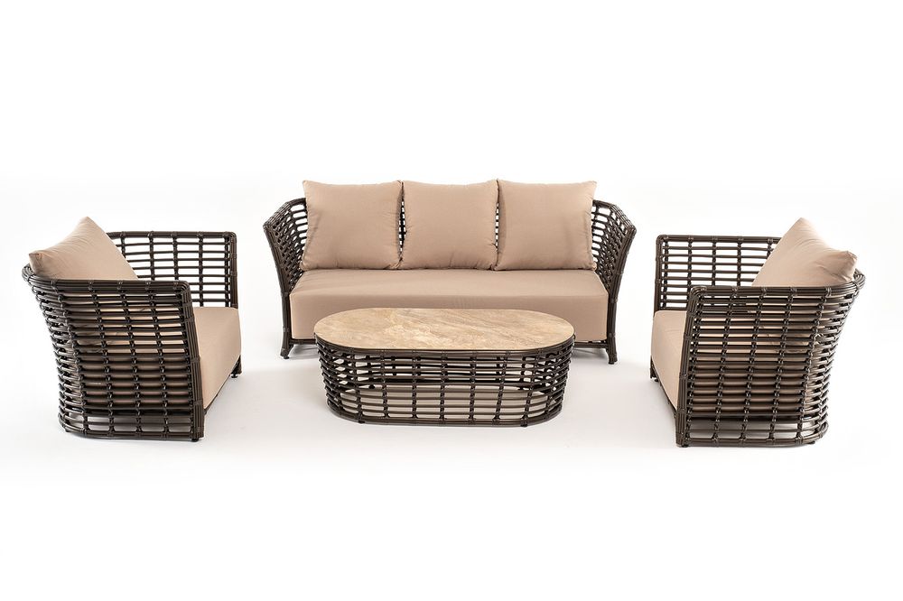 "Валенсия" лаунж-зона из искусственного ротанга, цвет бронзовый