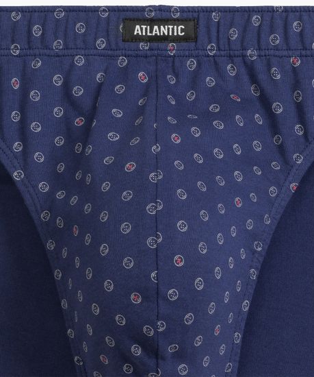 Мужские трусы (3шт) слипы спорт Atlantic 3MP-198, хлопок, темно-синий + голубой + темно-голубой