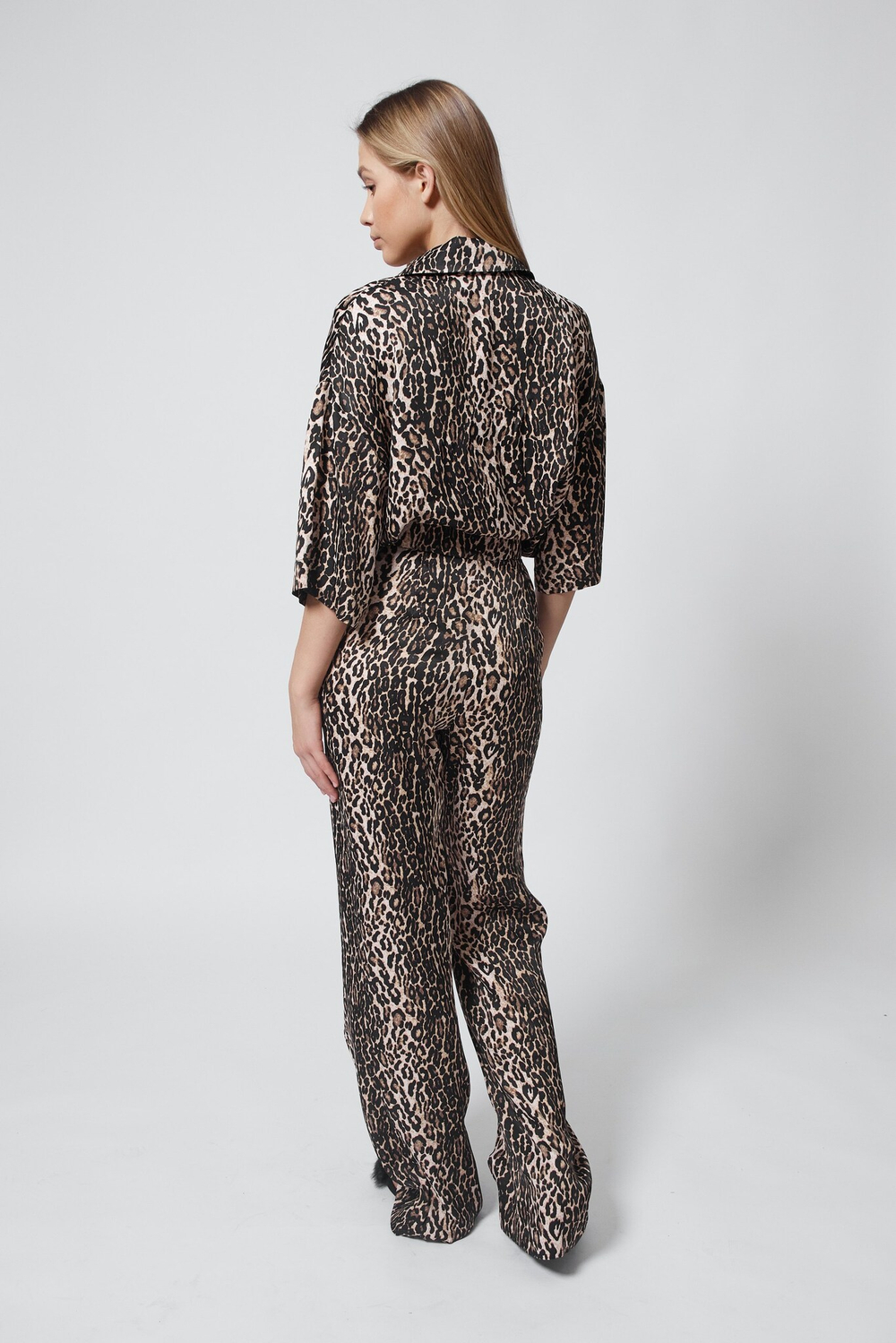 БРЮКИ КЛАССИКА ЧЕРНЫЙ ЦВЕТ, ПРИНТ - ЛЕО