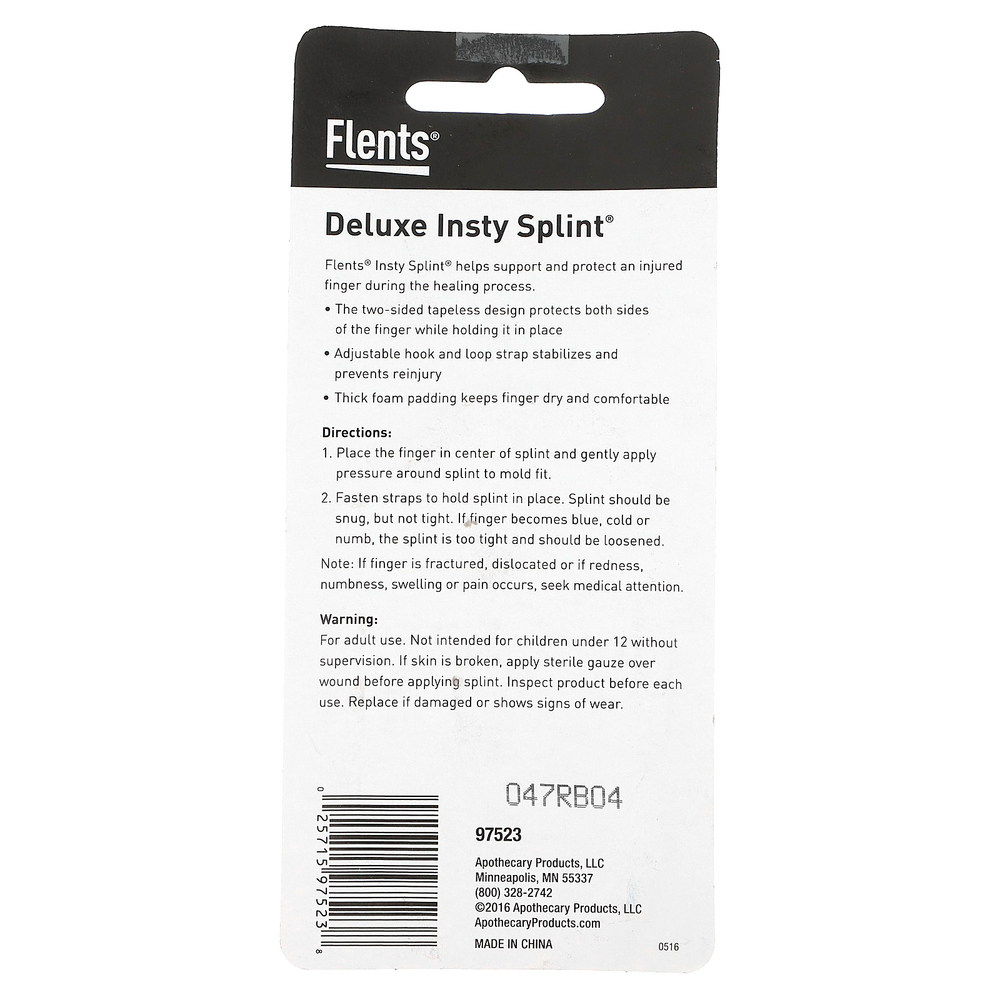 Flents, Deluxe Insty Splint, M, 1 шт.