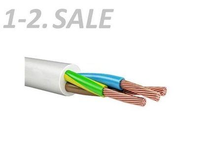 Провод ПВС 3х1,5 ГОСТ (5м), белый TDM