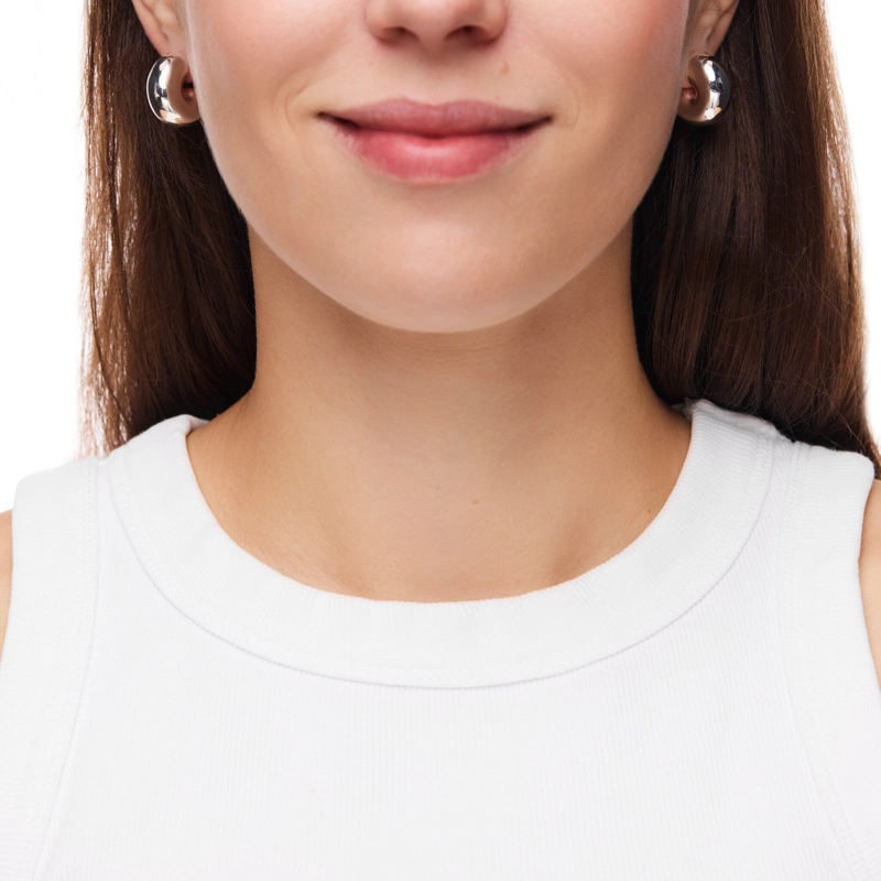 Серьги-кольца Средний Том – Серебро