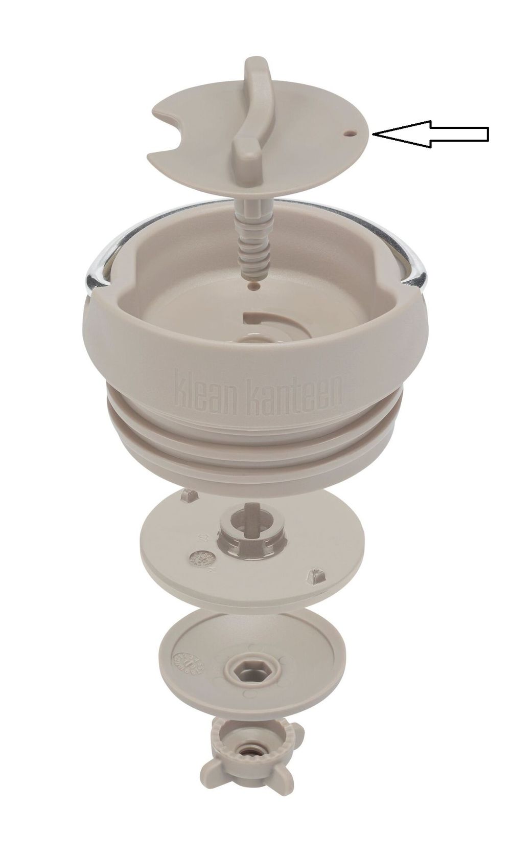 Поворотная деталь с винтом для крышек Klean Kanteen TKWide Cafe Cap Taupe