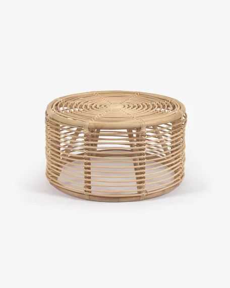 Журнальный столик Koana из ротанга Ø65 см