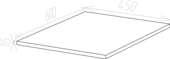 Крышка тумбы приставной Стандарт-Pro ясень шимо темный