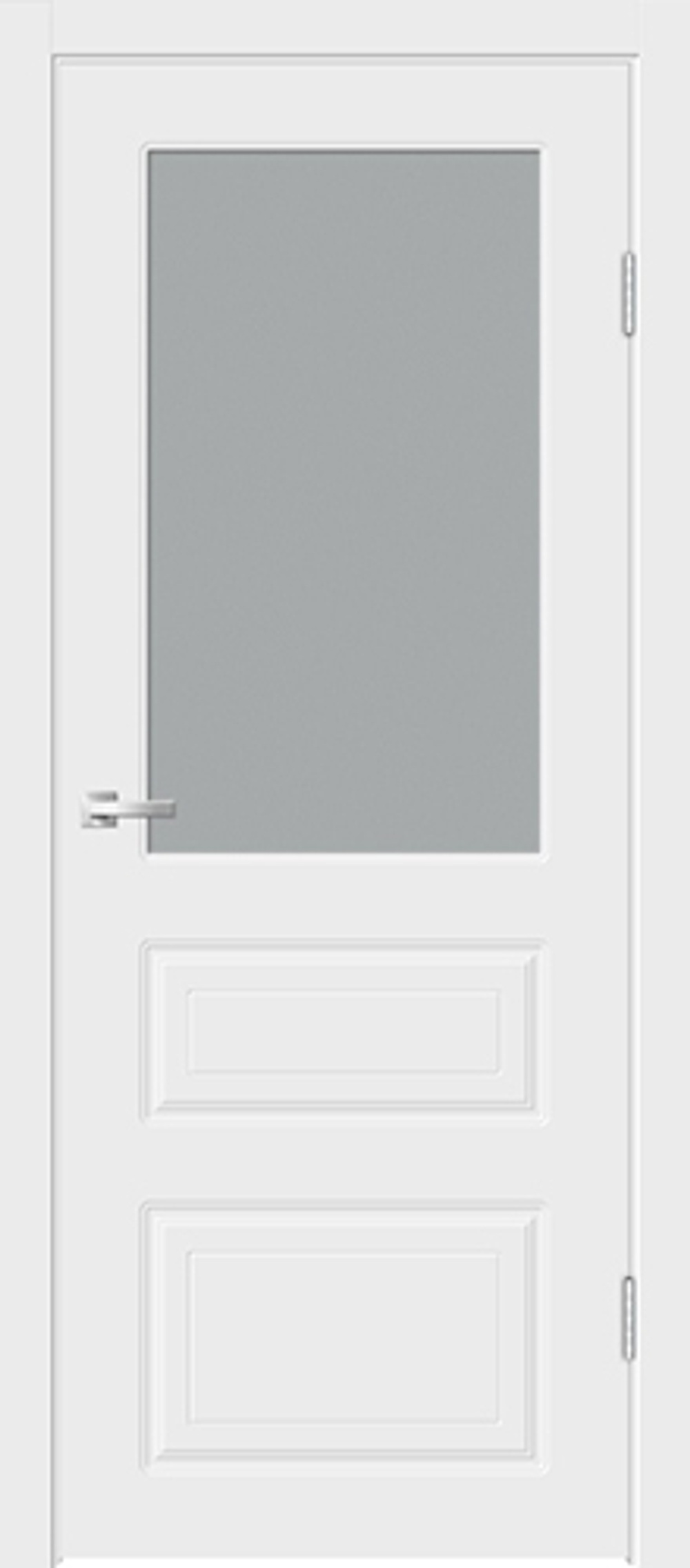 Межкомнатная дверь Velldoris Flat Lux 3V Мателюкс Эмаль белая