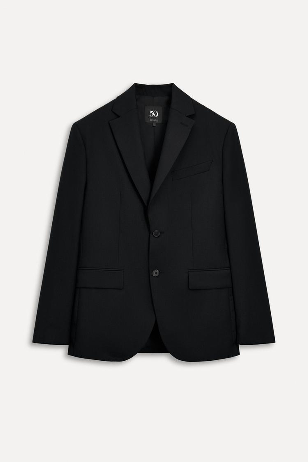 ZARA БЛЕЙЗЕР ОВЕРСАЙЗ ИЗ СМЕСОВОЙ ШЕРСТИ — 50TH ANNIVERSARY, ЧЕРНЫЙ