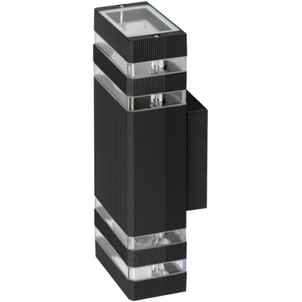 Светильник уличный настенный ЭРА «Астрея» GBW-101-BL-0310 230В 2хЕ27 max 30Вт IP54 310х110x95 вверх/вниз черный