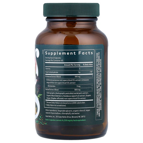 Gaia Herbs, Quick Defense®, 80 жидких капсул Phyto-Caps®