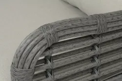 "Ницца" диван из искусственного ротанга трехместный, цвет серый