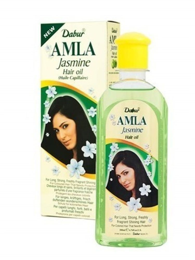 Масло для волос Dabur Amla Jasmine Дабур Амла Жасмин Для окрашенных волос, укрепления, объема, укрепления 200 мл.