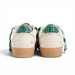 Женские Golden Goose Ball Star LTD with Green Crocodile Print Star and Heel Tab