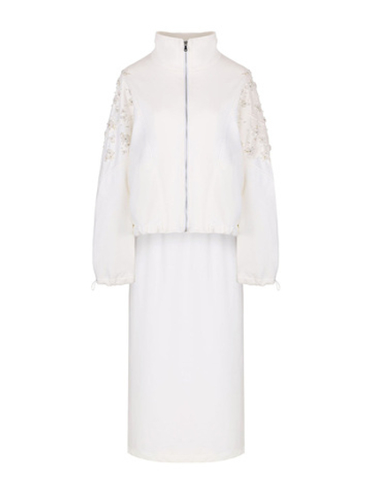 Костюм DROPS с юбкой, белый