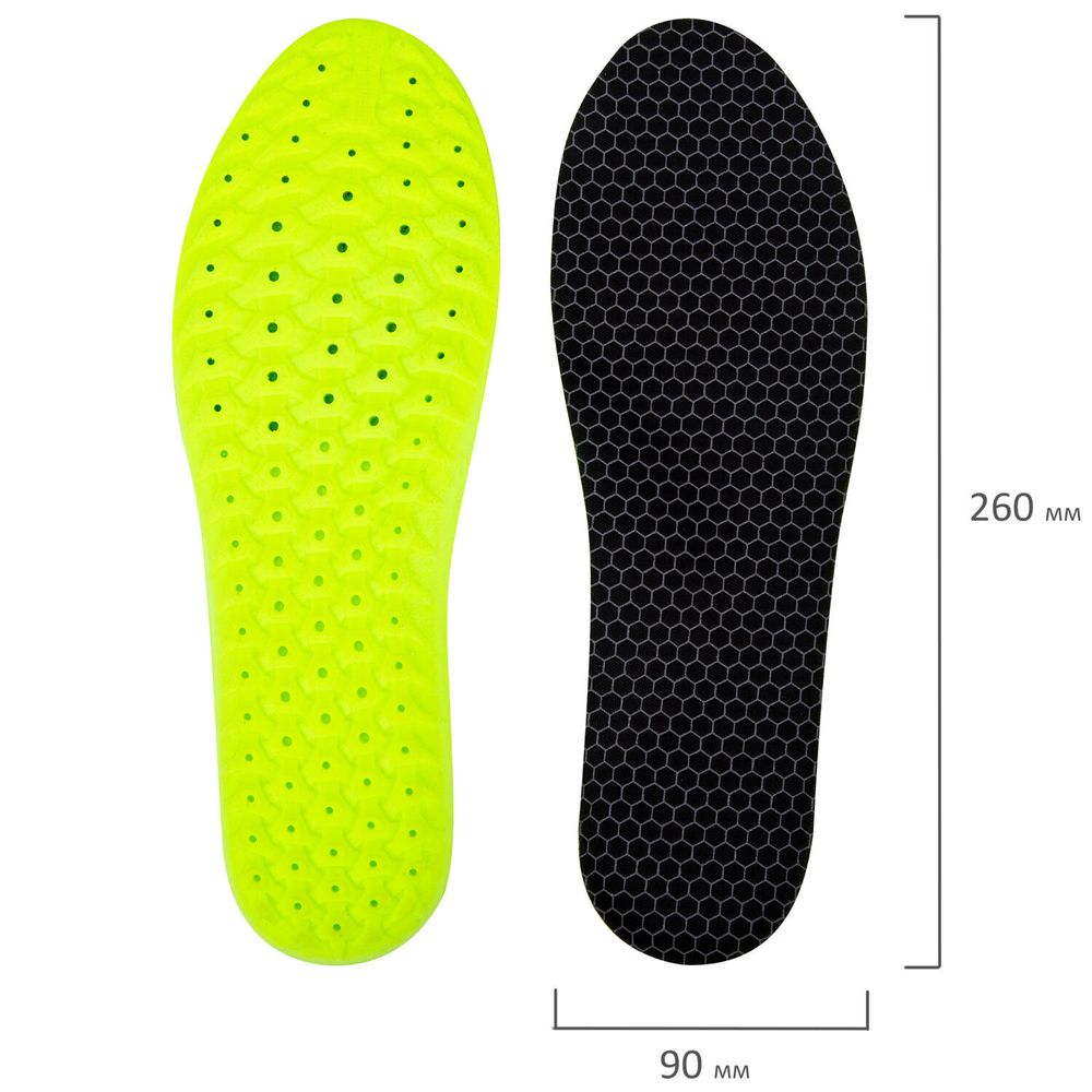 Стельки для обуви анатомические с массажным эффектом, материал PU PRO, размер RU 34-39 / EU 35-40, с линиями выреза, SHEGRA (ШЕГРА), 700742