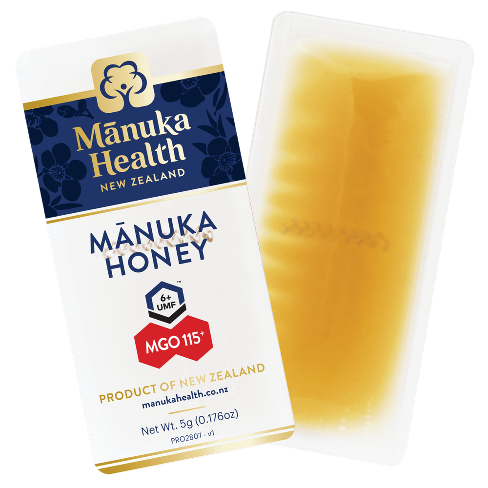 Manuka Health, Manuka Honey On-The-Go, UMF 6+, MGO 115+, 12 пакетиков по 5 г (0,176 унции)