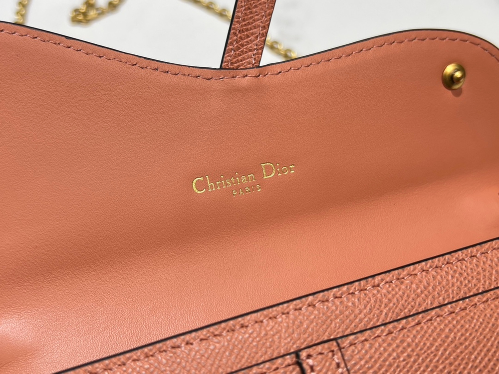 Christian Dior Long Saddle Wallet with Chain