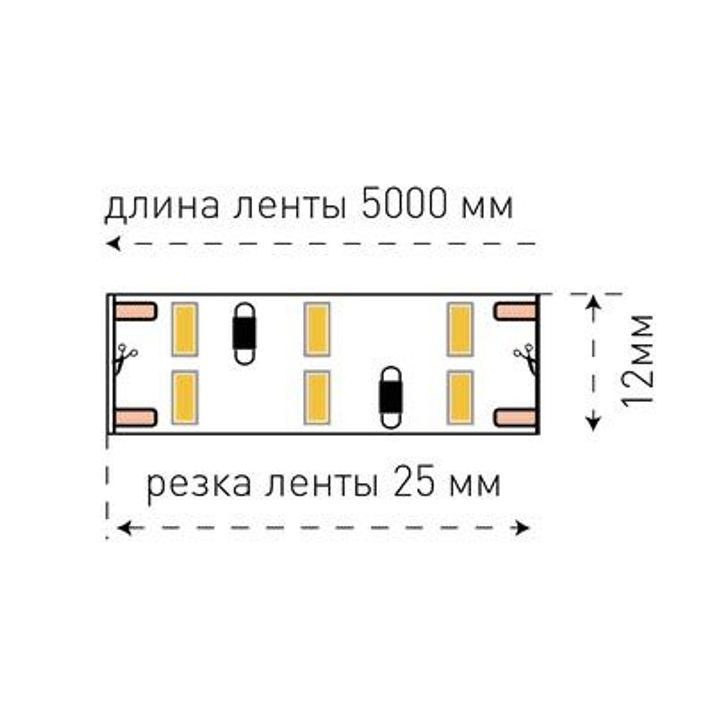 Светодиодная лента SWG 24W/m 240LED/m 3014SMD теплый белый 5M 001699