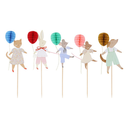 Топперы в торт "Animal Friends" 5 шт.