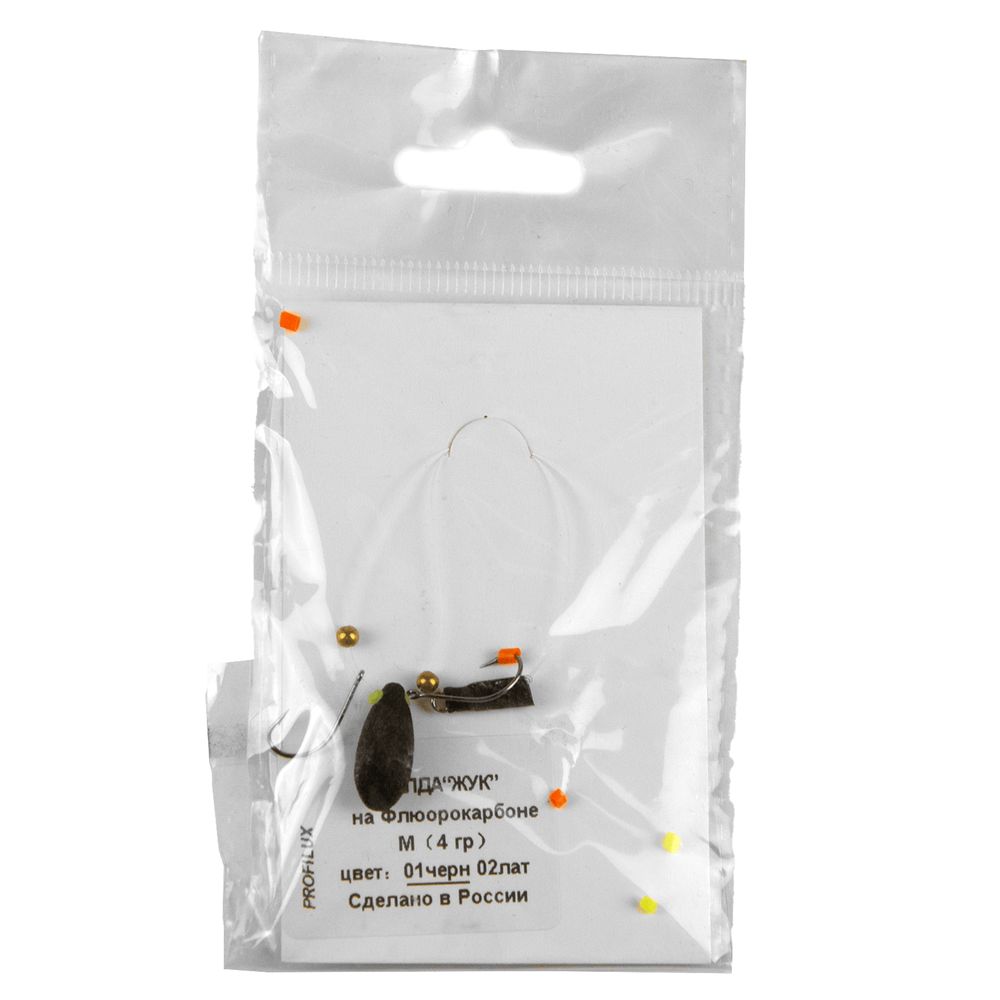 Мормышка "Балда-Жук" на флюорокарбоне, Черный