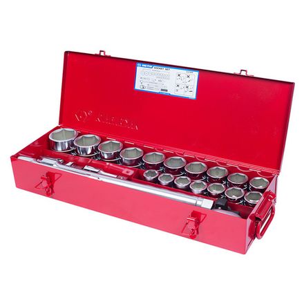 Цена на KING TONY (6323MR) Набор торцевых головок с принадлежностями 3/4", 6-гранные, 21-50 мм, 23 предмета