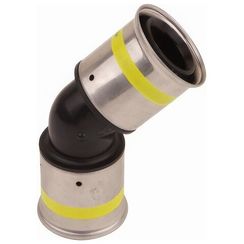 Угольник HENCO 45гр, ПВДФ пресс (газ), 40x40