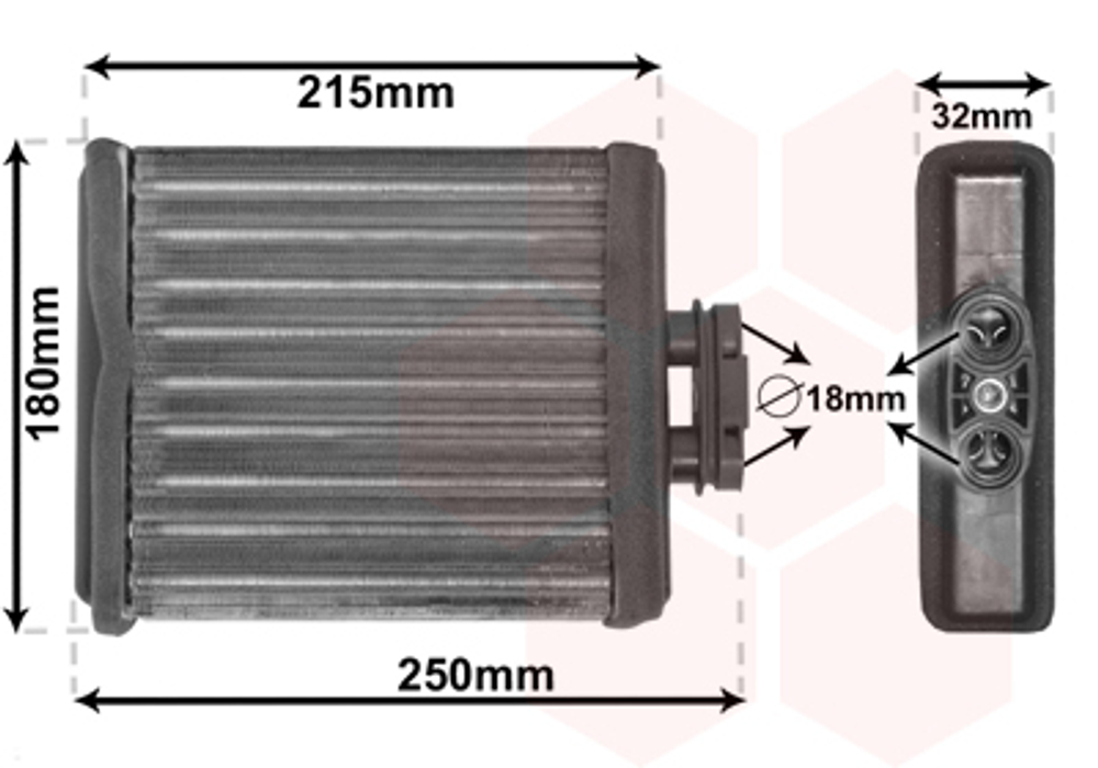 VAN WEZEL - 58006196-VAN - Heat Exchanger, interior heating