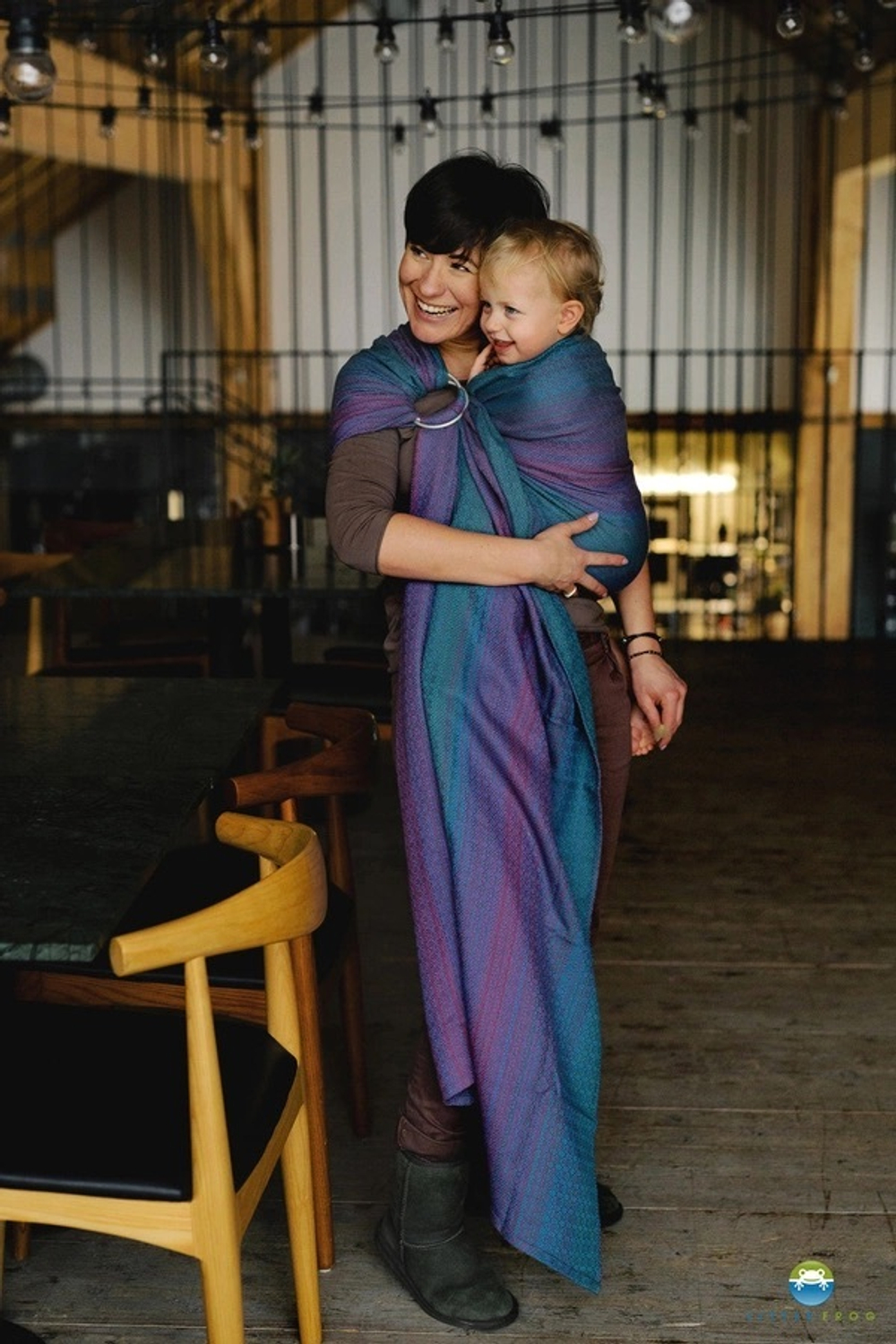 Слинг с кольцами «Сердечки северное сияние»