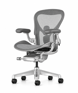 Кресло Herman Miller Aeron Carbon Polished Aluminium, размер A