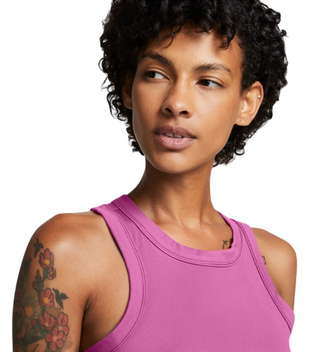 Топ теннисный Nike One Fitted Dir-Fit Short Sleeve Crop Tank - Pink