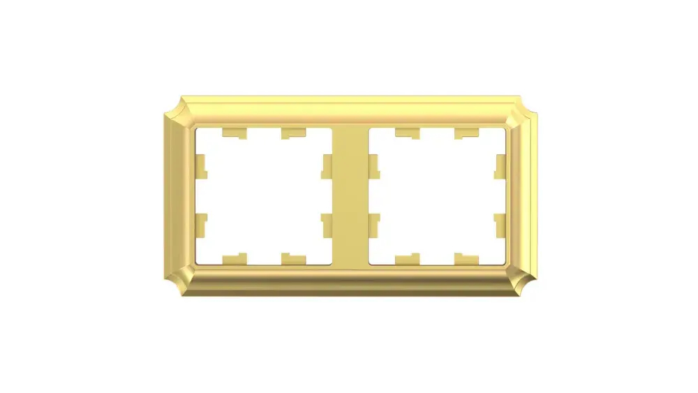 ATLASDESIGN ANTIQUE 2-постовая РАМКА, универсальная, ЗОЛОТО