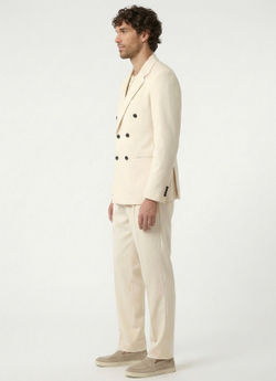 Мужской костюм оверсайз (молочный) А63