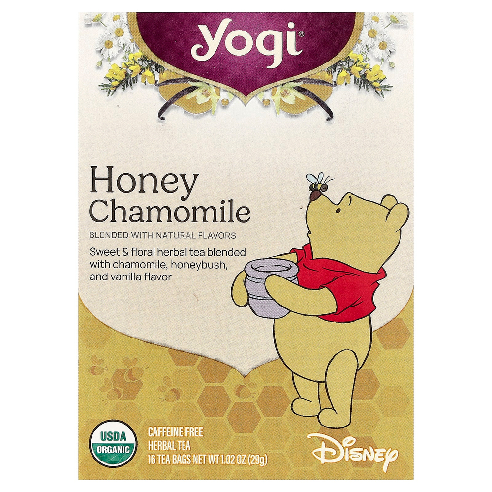 Yogi Tea, травяной чай, мед и ромашка, без кофеина, 16 чайных пакетиков, 29 г (1,02 унции)