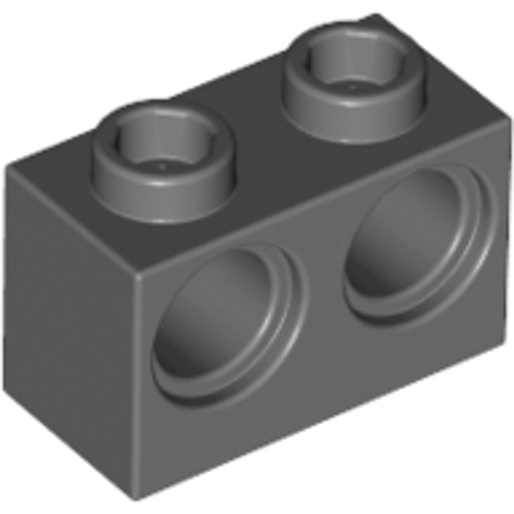 Lego Кирпич 1x2 с отверстиями (темно-серый) 32000 / 4210762