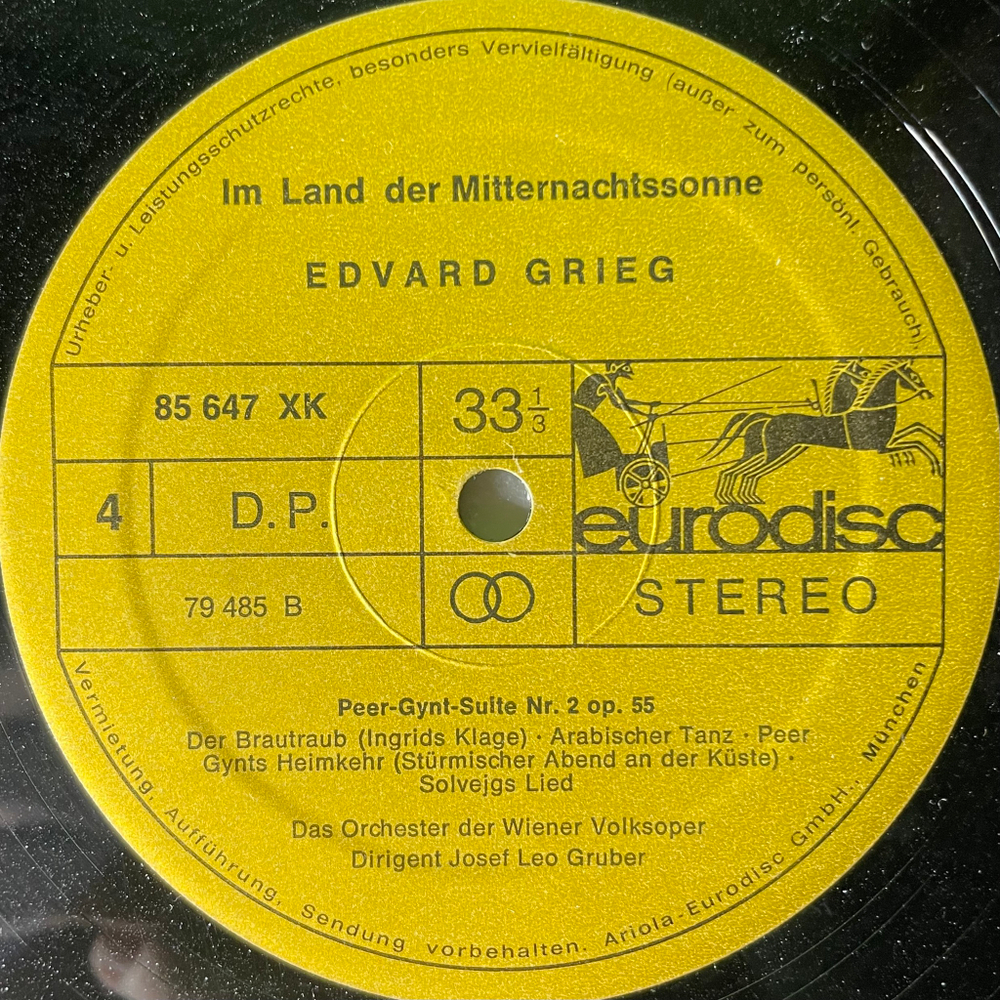 Григ, Сибелиус – В Стране полуночного Солнца 2LP (Германия 1978г.)