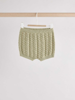 Рубашка и шорты вязаные в комплекте для малышей Next E81-347, Хаки