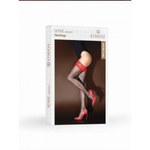 Чулки с красной кружевной резинкой на силиконе Sense, S/M