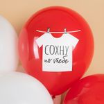 Шар (12''/30 см) Сохну по тебе ..., Красный/Белый, пастель, 2 ст, 25 шт.