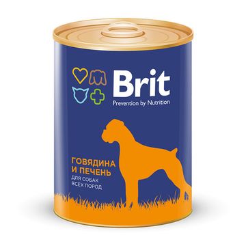 Brit Premium Говядина и печень, консервы для собак, 850г