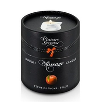 Массажная свеча с ароматом персика Plaisir Secret Bougie Massage Gourmande Pêche 80мл