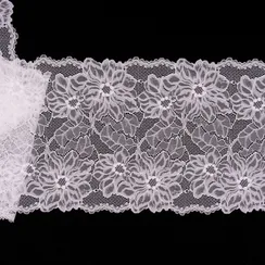 Кружево эластичное белое 20 см