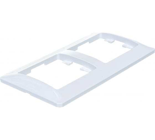 Рамка 2-местная горизонт.белый Glossa GSL000102 69604