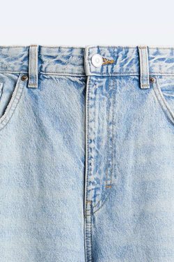 ZARA ДЖИНСЫ BAGGY FIT, ГОЛУБОЙ