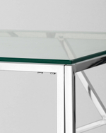 Журнальный столик 55*55 АРТ ДЕКО серебро