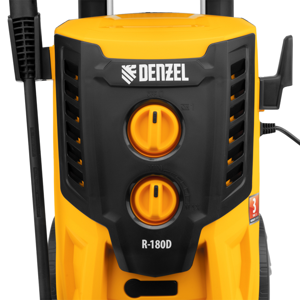 Моечная машина высокого давления R-180D, 2200 Вт, 180 бар, 380 л/ч, с барабаном Denzel
